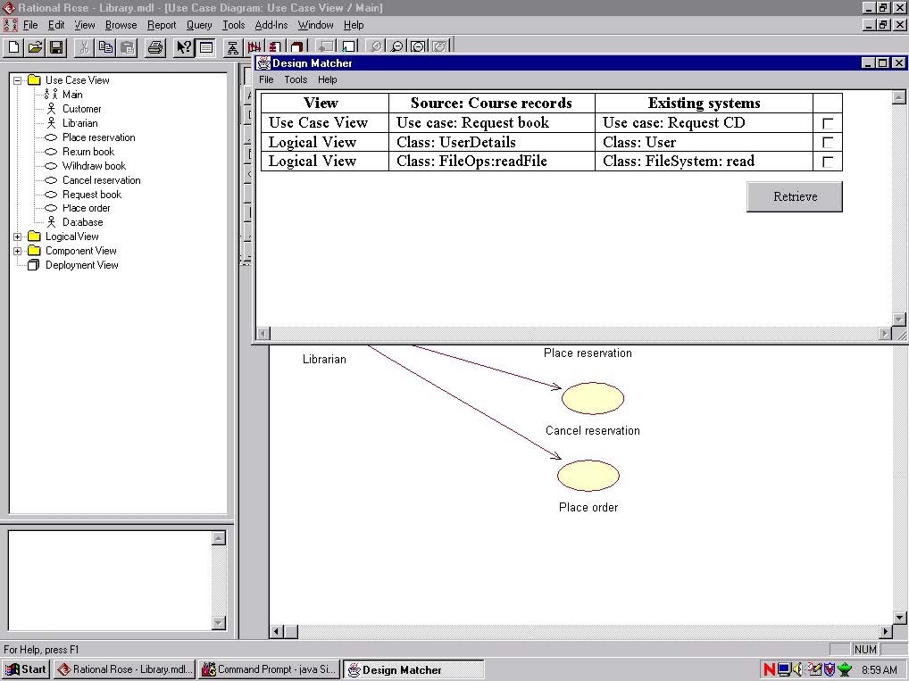 Figure 3: Sample DM interface dialogue results